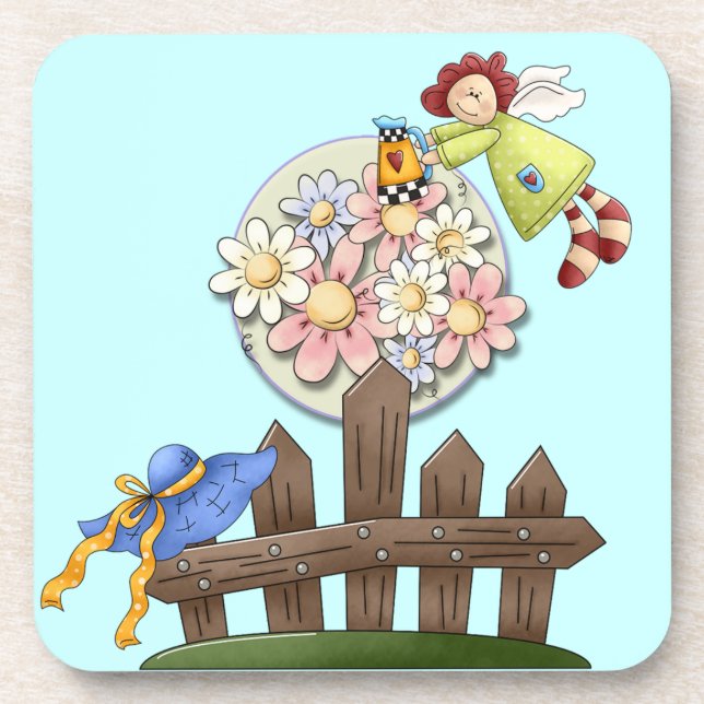 Posavasos Flores de agua de ángel de campo lindo (Frente)