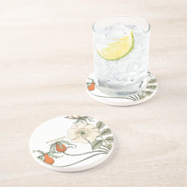 Posavasos Flores de amapola vintage