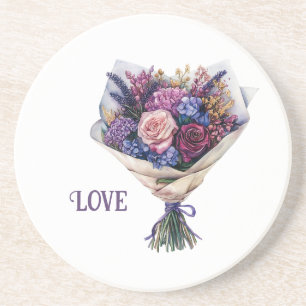 Posavasos Flores de Amor Rosa Púrpura