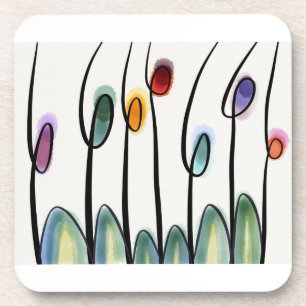 Posavasos Flores de arte abstractas