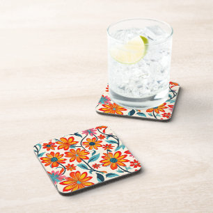 Posavasos Flores de Arte Popular Caprichosas