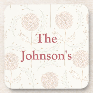 Posavasos Flores de Borgoña y blanco