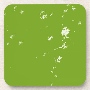 Posavasos flores de camomila en verde