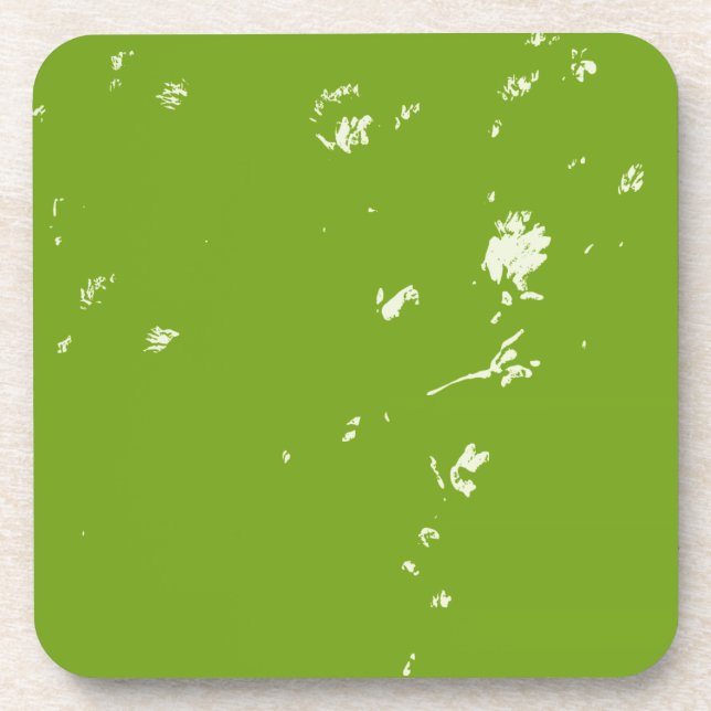 Posavasos flores de camomila en verde (Frente)
