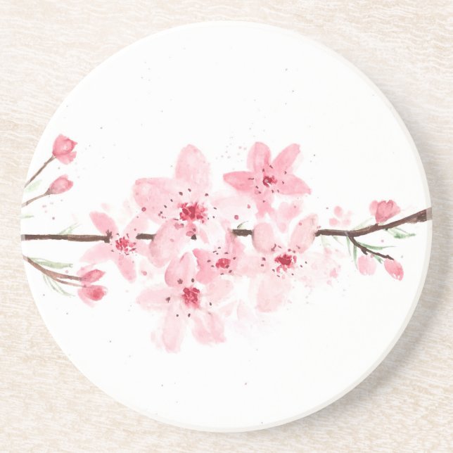 Posavasos Flores de cerezo en flor (Frente)
