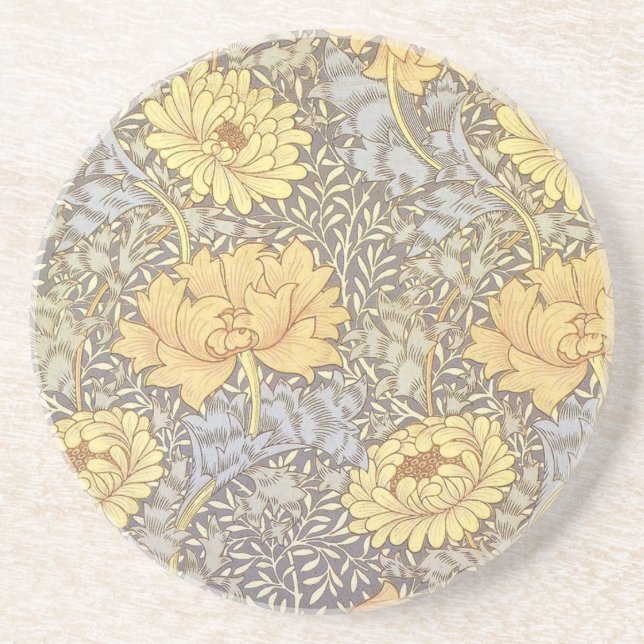 Posavasos Flores de crisantemo de William Morris (Frente)