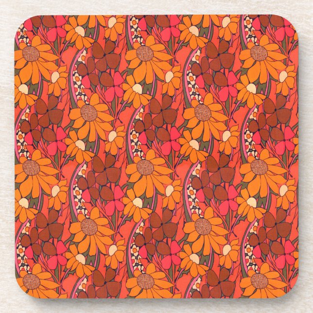 Posavasos Flores de Falln Groovy (Frente)