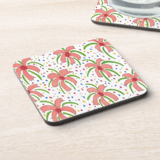Posavasos Flores de Fiesta Tropical (Lado Izquierdo)