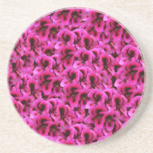 Posavasos Flores de geranio magenta caliente,