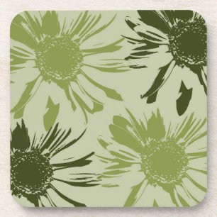 Posavasos Flores de Gerbera Lime Green