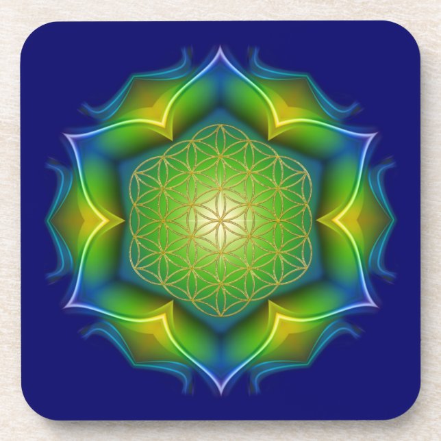 Posavasos FLORES DE LA VIDA / Blume des Lebens - Mandala V (Frente)
