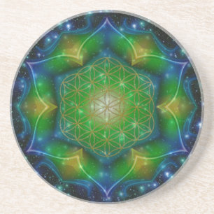 Posavasos FLORES DE LA VIDA/Blume des Lebens Mandala V Squar