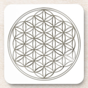 Posavasos FLORES DE LA VIDA - plata