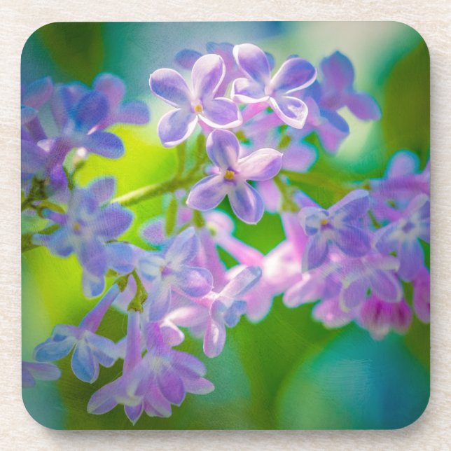 Posavasos Flores de Lilac Púrpura (Frente)