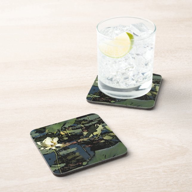 Posavasos Flores de lirio de agua (Lado Derecho)