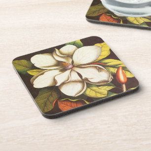 Posavasos Flores de Magnolia Vintage con Semillas