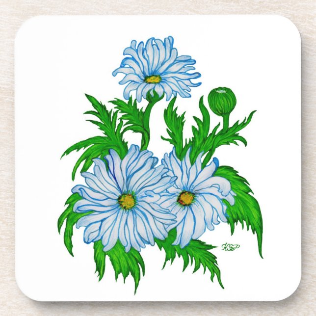 Posavasos Flores de margaritas (Frente)