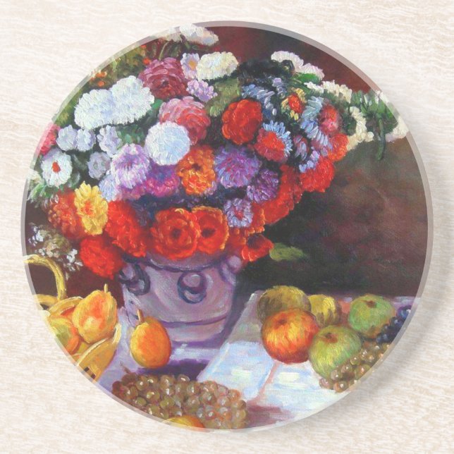 Posavasos Flores de mono y fruta (Frente)