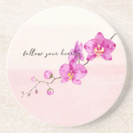Posavasos Flores de orquídeas rosas de Rubor