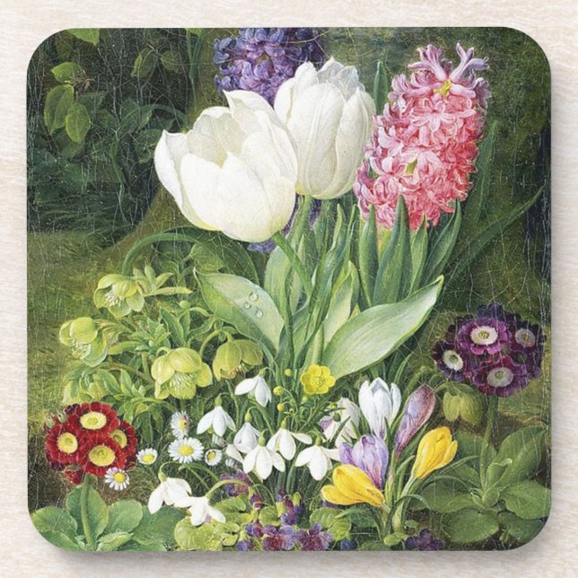 Posavasos Flores de primavera holandesas (Frente)