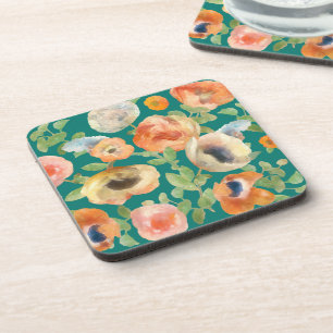 Posavasos Flores de primavera naranja