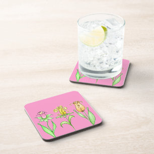 Posavasos Flores de primavera pastel