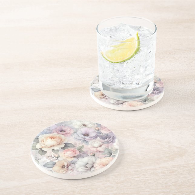 Posavasos Flores de Rosa Elegantes (Lado)