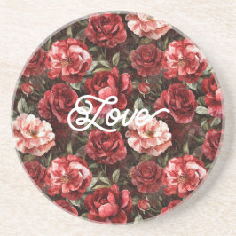 Posavasos Flores de Rosa Rosa Roja