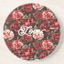Posavasos Flores de Rosa Rosa Roja