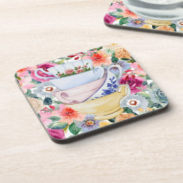 Posavasos Flores de tazas de té lindas