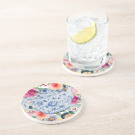 Posavasos Flores de Tetera Azul