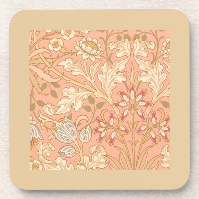 Posavasos Flores Decorativas de Rosa Pastel (Frente)