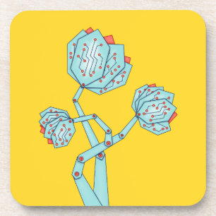 Posavasos Flores Electrónicas Mujeres En El STEM