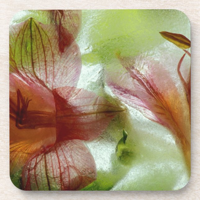 Posavasos Flores en hielo (Frente)
