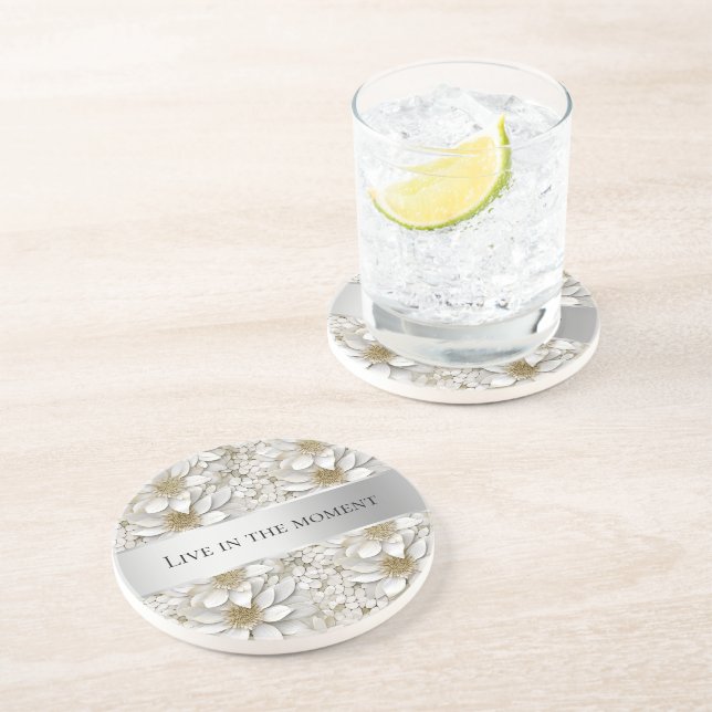 Posavasos Flores Gold White Lotus (Lado)