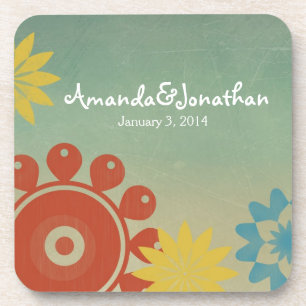 Posavasos Flores hippie retro