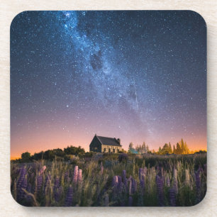 Posavasos Flores Lupines Blooming Lake Tekapo Nueva Zeland
