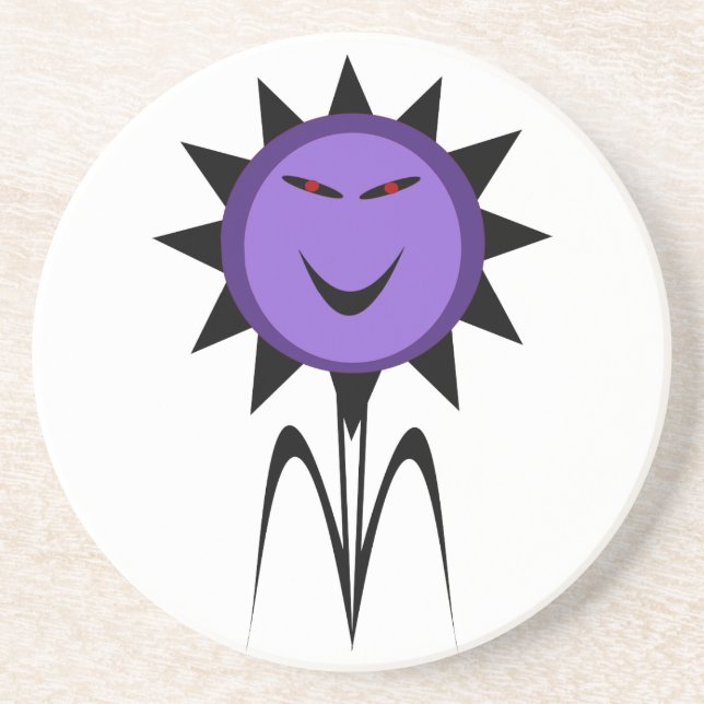 Posavasos Flores Malvadas Kawaii Goth Coasters de Halloween (Frente)