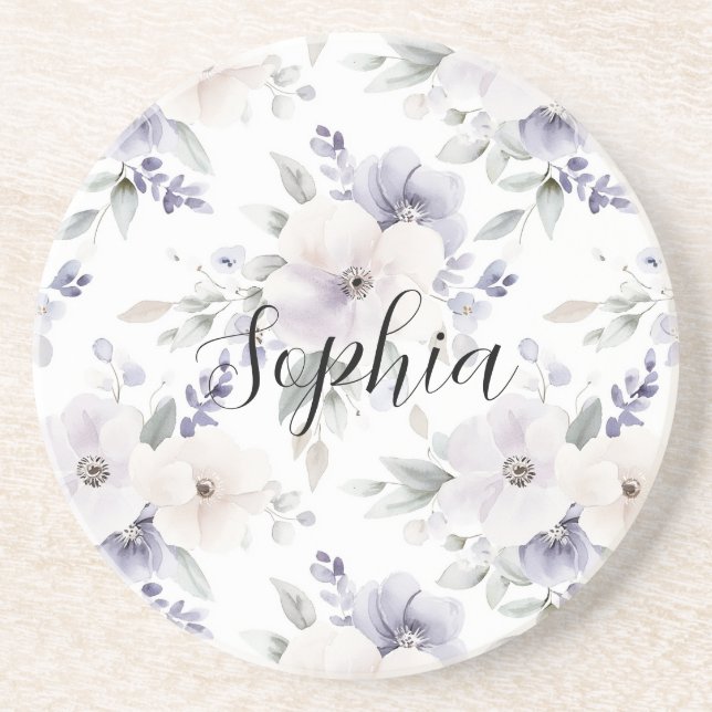 Posavasos Flores Moradas Bonitas   (Frente)