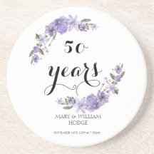 Flores moradas de lavanda 50 aniversario boda