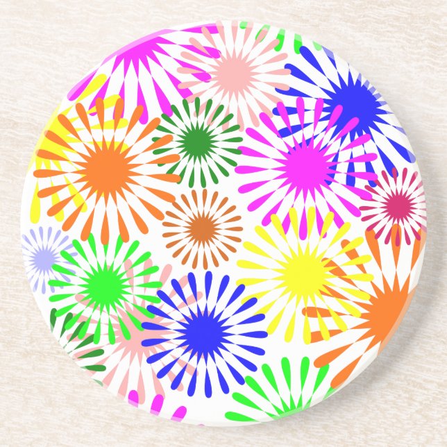 Posavasos Flores multicolores (Frente)