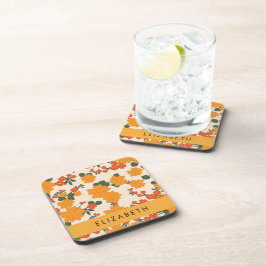 Posavasos Flores naranjas, Patrón De Flores, Su Nombre