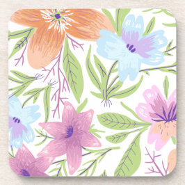 Posavasos Flores Naturaleza Colorida Elegante Vintage