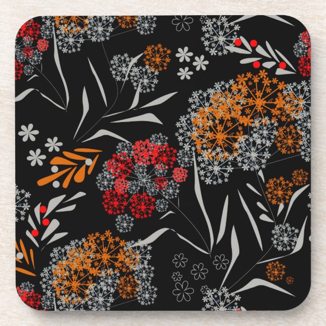 Posavasos Flores pequeñas sin mancha adorables estampado flo (Frente)