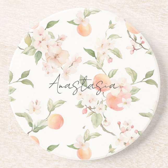 Posavasos Flores Pretty Peaches (Frente)