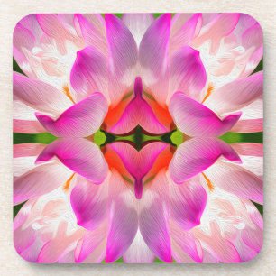 Posavasos FLORES PURPLE - Arte Fractal -