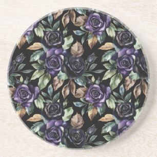 Posavasos Flores Purpura Hojas de Bronce