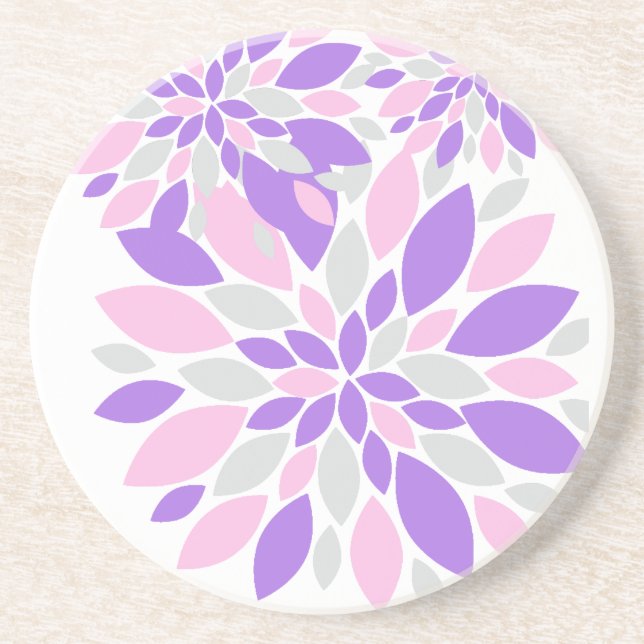 Posavasos Flores púrpuras de Petals mágicos (Frente)
