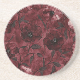 Posavasos Flores rojas de Borgoña