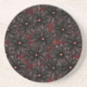 Posavasos Flores rojas negras